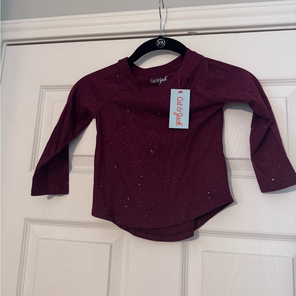 Cat & Jack Sparkly Long Sleeve Tee